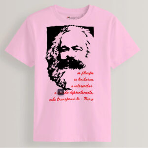 Karl Marx quote Tshirt in pink